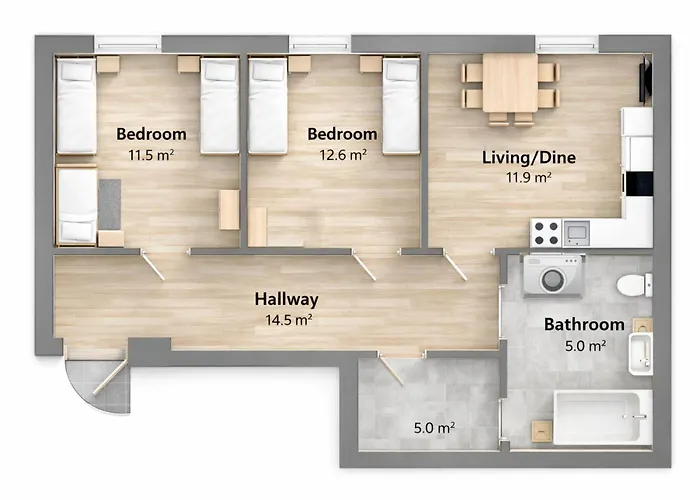5 Bett Monteurwohnung In Schoenebeck, Pfaennerstrasse 6a *